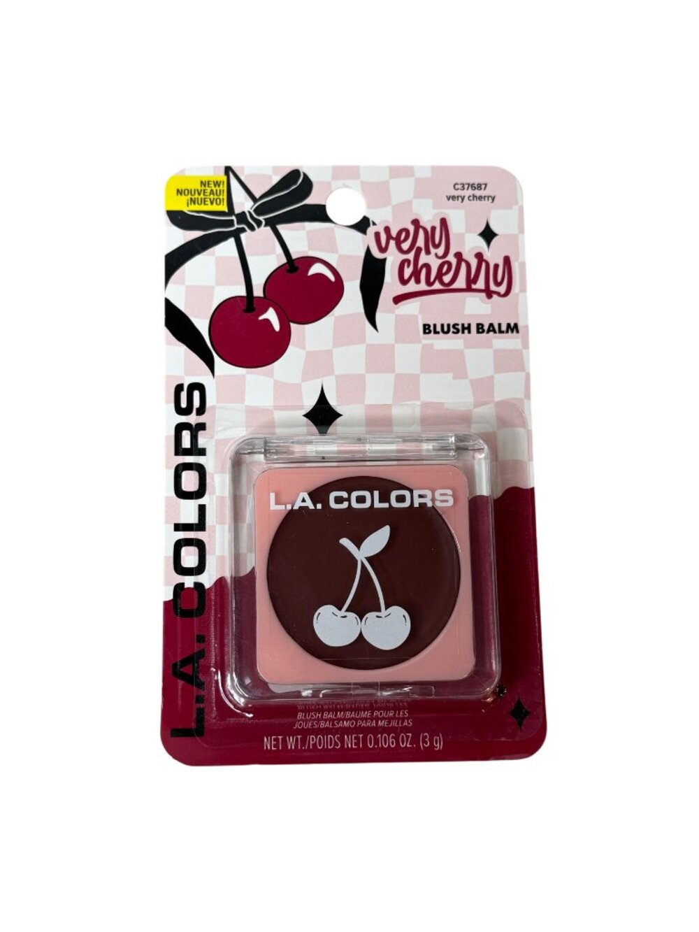 LA Colors Very Cherry Blush Balm Cream Blush Makeup New